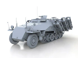 sdkfz 251 - ausf d - stuka zu fuss - 825 3D Model