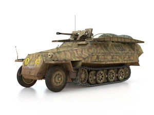 sdkfz 251 - ausf d - assault-engineer vehicle - 1134 3D Model