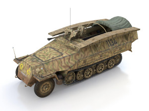 sdkfz 251 - ausf d - assault-engineer vehicle - 1134 3D-Modell