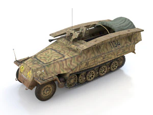 sdkfz 251 - ausf d - assault-engineer vehicle - 1134 3D Model