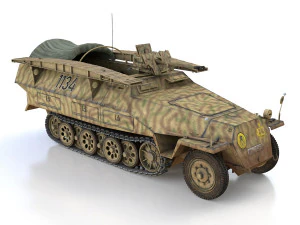 sdkfz 251 - ausf d - assault-engineer vehicle - 1134 3D Model