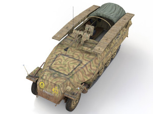 sdkfz 251 - ausf d - assault-engineer vehicle - 1134 3D-Modell