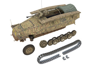 sdkfz 251 - ausf d - assault-engineer vehicle - 1134 3D-Modell