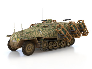 sdkfz 251 - ausf d - stuka zu fuss - 33 3D Model
