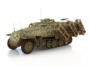 sdkfz 251 - ausf d - stuka zu fuss - 33 3D Model