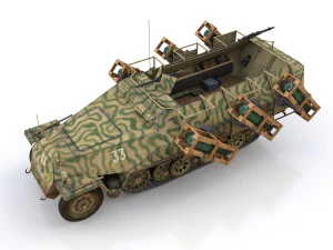 sdkfz 251 - ausf d - stuka zu fuss - 33 3D Model