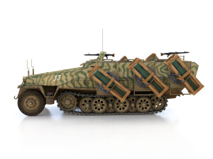 sdkfz 251 - ausf d - stuka zu fuss - 33 3D Model