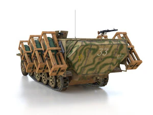 sdkfz 251 - ausf d - stuka zu fuss - 33 3D Model