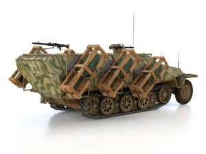 sdkfz 251 - ausf d - stuka zu fuss - 33 3D Model