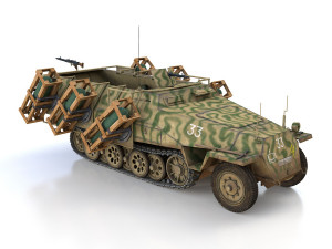 sdkfz 251 - ausf d - stuka zu fuss - 33 3D Model