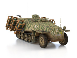 sdkfz 251 - ausf d - stuka zu fuss - 33 3D Model