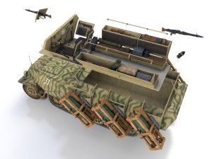 sdkfz 251 - ausf d - stuka zu fuss - 33 3D Model