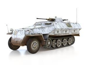 sdkfz 251-17 - ausfd - anti-aircraft-vehicle - 2100 3D-Modell