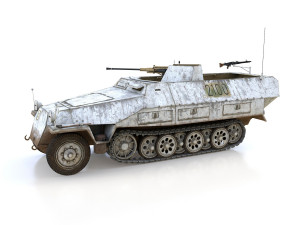 sdkfz 251-17 - ausfd - anti-aircraft-vehicle - 2100 3D-Modell