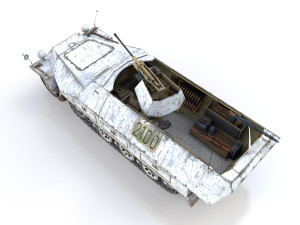 sdkfz 251-17 - ausfd - anti-aircraft-vehicle - 2100 3D-Modell