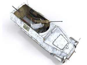 sdkfz 251-17 - ausfd - anti-aircraft-vehicle - 2100 3D-Modell