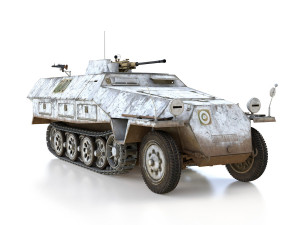 sdkfz 251-17 - ausfd - anti-aircraft-vehicle - 2100 3D-Modell