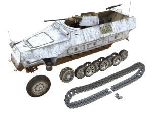 sdkfz 251-17 - ausfd - anti-aircraft-vehicle - 2100 3D-Modell
