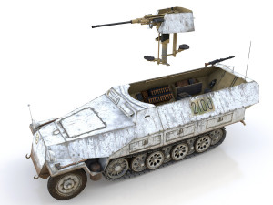 sdkfz 251-17 - ausfd - anti-aircraft-vehicle - 2100 3D-Modell