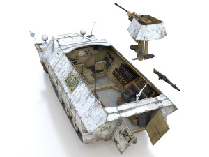 sdkfz 251-17 - ausfd - anti-aircraft-vehicle - 2100 3D-Modell