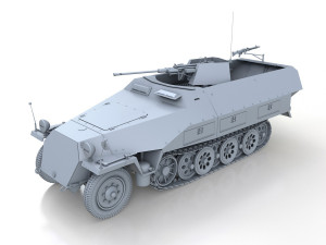 sdkfz 251-17 - ausfd - anti-aircraft-vehicle - 2100 3D-Modell