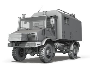 mercedes benz unimog u1300l ambulance Model 3D