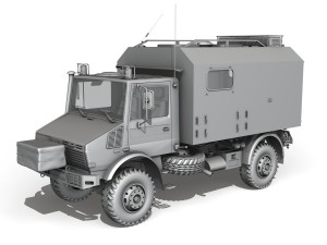 mercedes benz unimog u1300l ambulance Model 3D