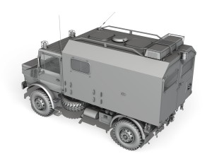 mercedes benz unimog u1300l ambulance Model 3D