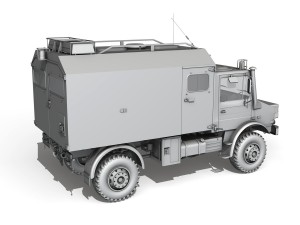 mercedes benz unimog u1300l ambulance Model 3D