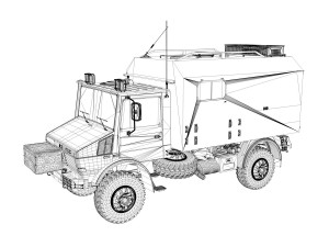 mercedes benz unimog u1300l ambulance Model 3D