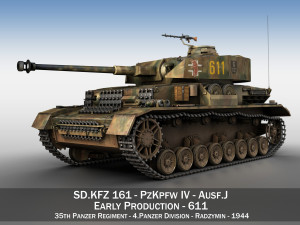 pzkpfw iv - panzer 4 - ausfj - 611 3D Model
