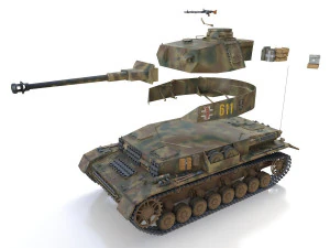 pzkpfw iv - panzer 4 - ausfj - 611 3D Model