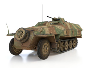 sdkfz 251-17 - ausfd - anti-aircraft-vehicle 3D Model
