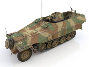 sdkfz 251-17 - ausfd - anti-aircraft-vehicle 3D Model