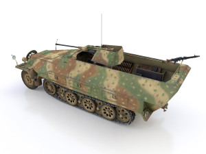 sdkfz 251-17 - ausfd - anti-aircraft-vehicle 3D Model