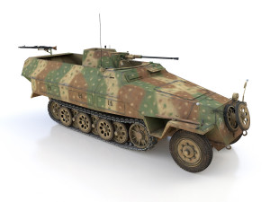 sdkfz 251-17 - ausfd - anti-aircraft-vehicle 3D Model