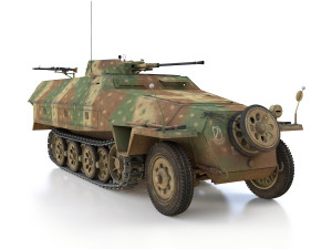 sdkfz 251-17 - ausfd - anti-aircraft-vehicle 3D Model
