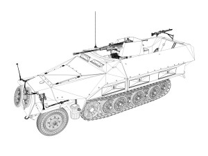 sdkfz 251-17 - ausfd - anti-aircraft-vehicle 3D Model