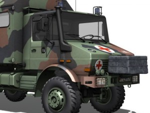 mercedes benz unimog u1300l  ambulance 3D Model