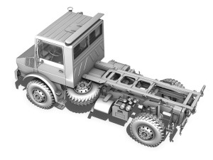 mercedes benz unimog u1300l - ambulance trailer Modello 3D
