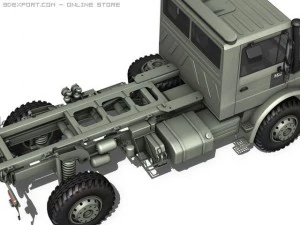 mercedes benz  unimog  belgian ambulance 3D Model