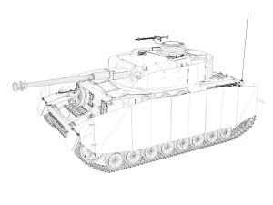 pzkpfw iv - panzer 4 - ausfh - 531 3D Model