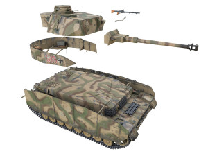 pzkpfw iv - panzer 4 - ausfh - 618 Modèle 3D