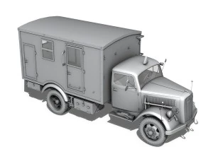 opel blitz - cami&oacute;n 3t con kofferaufbau Modelo 3D