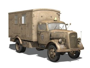opel blitz - 3t cargo truck with kofferaufbau- 21 pzdiv 3D Model