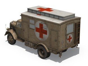 opel blitz - 3t ambulance truck - 21 pzdiv Model 3D