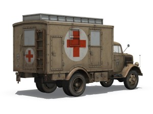 opel blitz - 3t ambulance truck - 21 pzdiv Model 3D