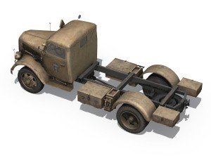 opel blitz - 3t ambulance truck - 21 pzdiv Model 3D