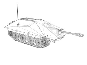 maresal m06 romanian tank hunter 3D Модель