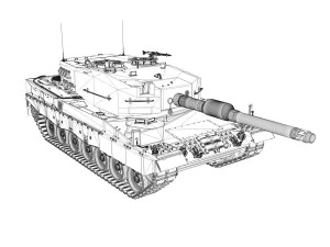 leopard 2a4 main battle tank - 427 3D Model